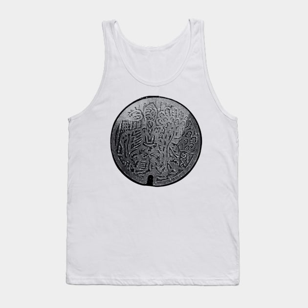 Japanese Manhole Tank Top by Suddha Design